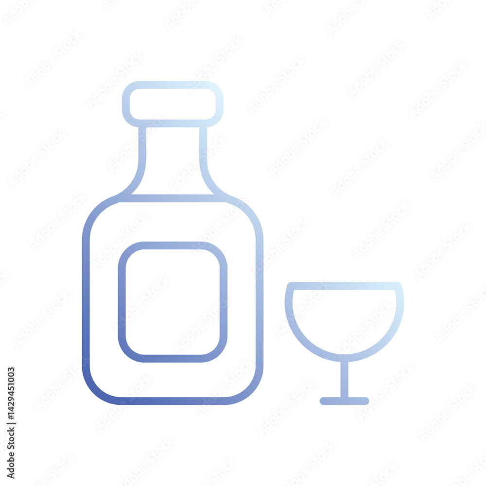 Bottled icon vector stock illustration Bottled icon vector stock illustration