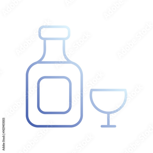 Bottled icon vector stock illustration