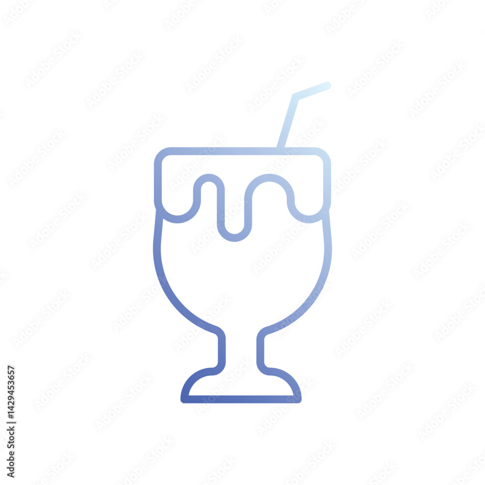 Milkshake icon vector stock illustration Milkshake icon vector stock illustration