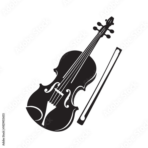 Harmonious Elegance: A Refined Collection of Viola Vector Silhouettes Celebrating the Rich Sound, Graceful Form, and Timeless Beauty of This Iconic Stringed Orchestral Instrument.