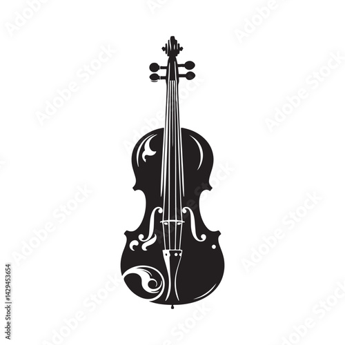 Harmonious Elegance: A Refined Collection of Viola Vector Silhouettes Celebrating the Rich Sound, Graceful Form, and Timeless Beauty of This Iconic Stringed Orchestral Instrument.