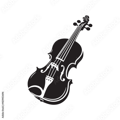 Harmonious Elegance: A Refined Collection of Viola Vector Silhouettes Celebrating the Rich Sound, Graceful Form, and Timeless Beauty of This Iconic Stringed Orchestral Instrument.