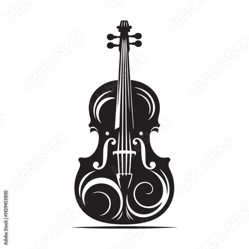 Harmonious Elegance: A Refined Collection of Viola Vector Silhouettes Celebrating the Rich Sound, Graceful Form, and Timeless Beauty of This Iconic Stringed Orchestral Instrument.