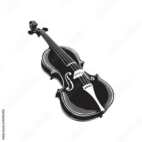 Harmonious Elegance: A Refined Collection of Viola Vector Silhouettes Celebrating the Rich Sound, Graceful Form, and Timeless Beauty of This Iconic Stringed Orchestral Instrument.