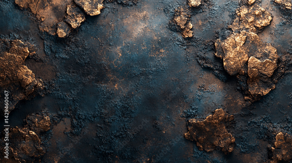 Abstract metallic texture background featuring a blend of shiny copper bronze and rustic gold tones symbolizing transformation durability elegance and the timeless beauty of industrial design