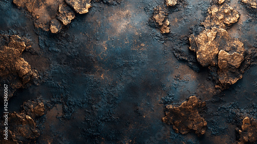 Obraz na płótnie Abstract metallic texture background featuring a blend of shiny copper bronze and rustic gold tones symbolizing transformation durability elegance and the timeless beauty of industrial design
w salonie
