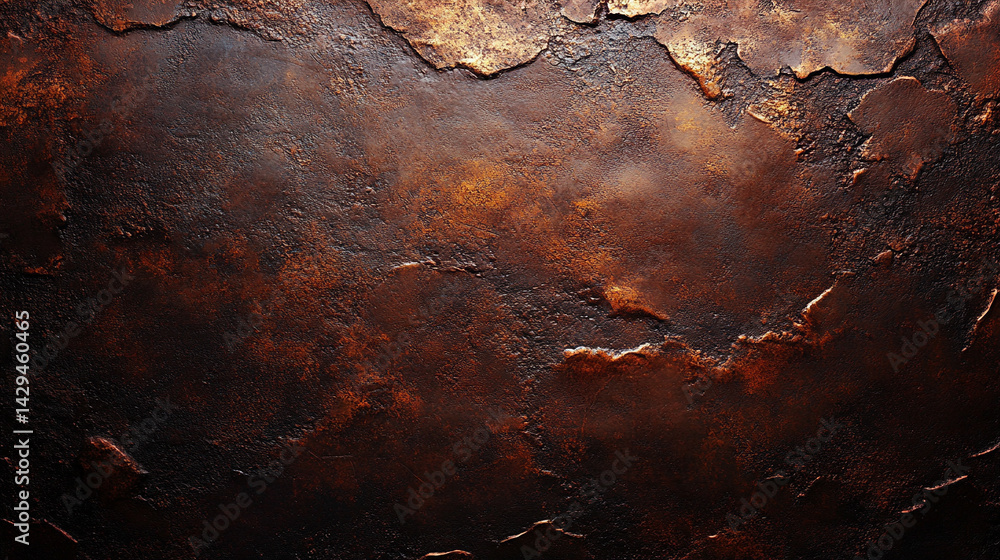 Abstract metallic texture background featuring a blend of shiny copper bronze and rustic gold tones symbolizing transformation durability elegance and the timeless beauty of industrial design