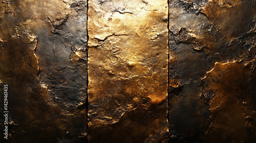 Abstract metallic texture background featuring a blend of shiny copper bronze and rustic gold tones symbolizing transformation durability elegance and the timeless beauty of industrial design

