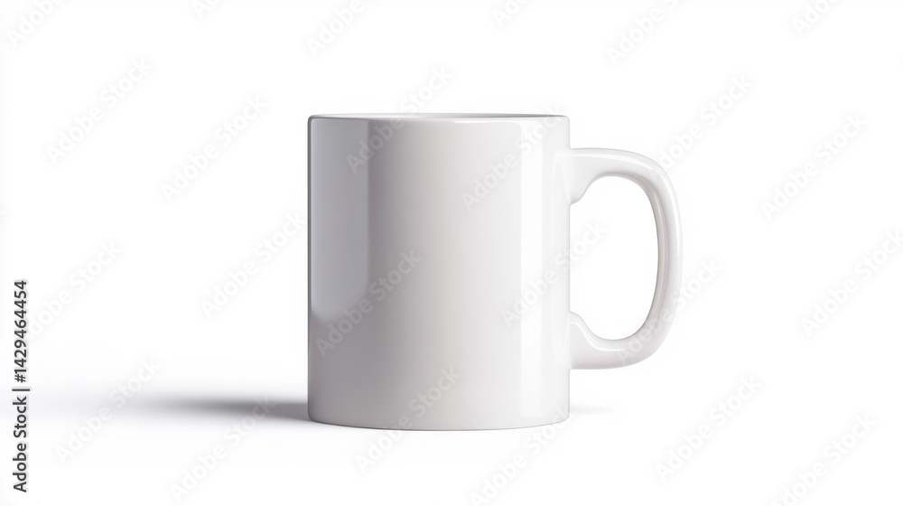 Obraz premium Blank White Mug Mockup for Design. Generative AI