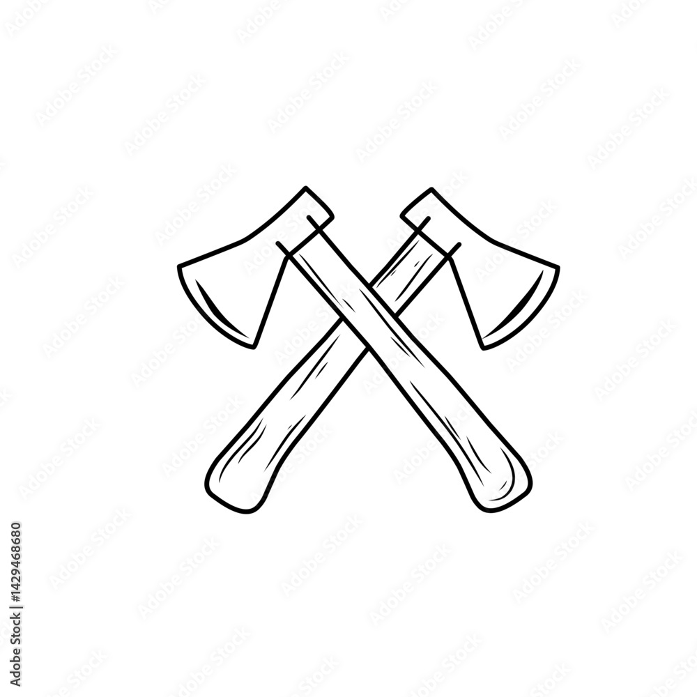 crossed axes icon hand drawn crossed axes icon hand drawn