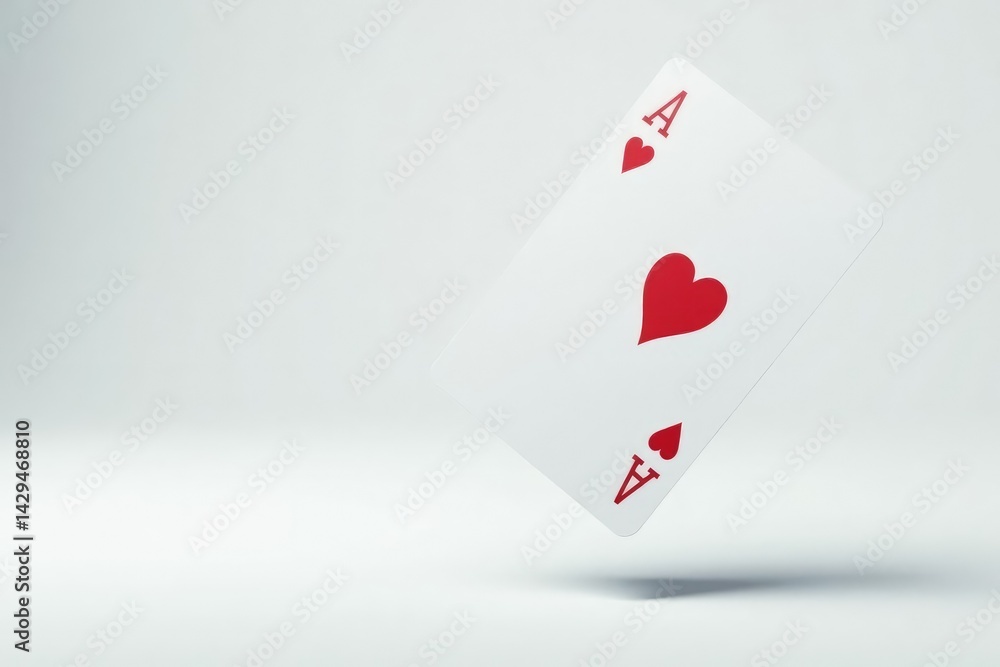 Obraz premium Close-up of a single playing card flipping in the air against white backdrop , clubs, close-up, spades