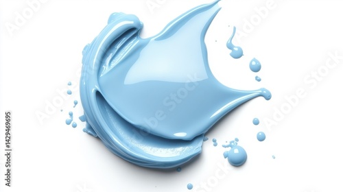 Blue silicone sealant isolated on white background. Generative AI