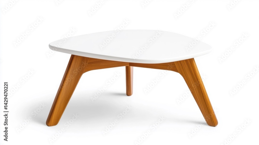 Fototapeta premium Modern coffee table isolated on white background. Generative AI