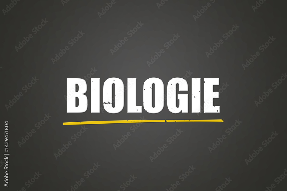 Obraz premium Biologie (biology) - A blackboard with white text.