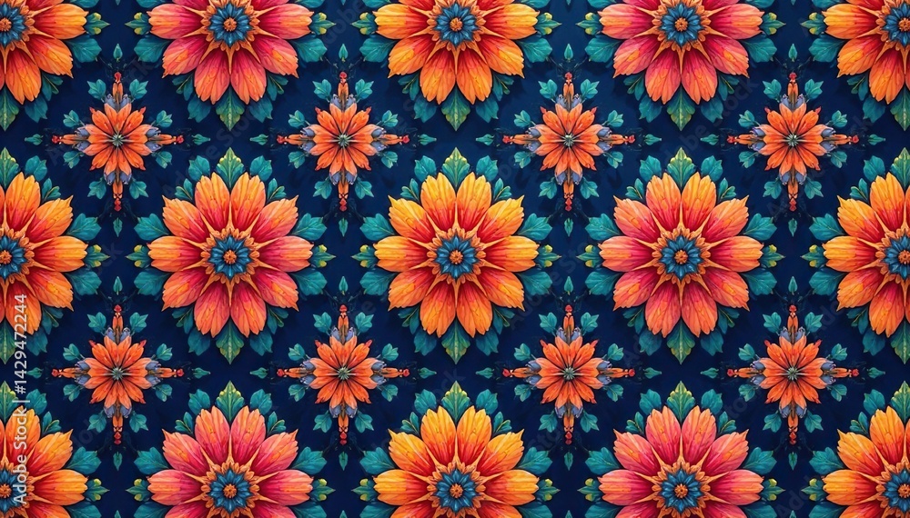 Intricate floral pattern, repeating seamlessly , swirl, delicate