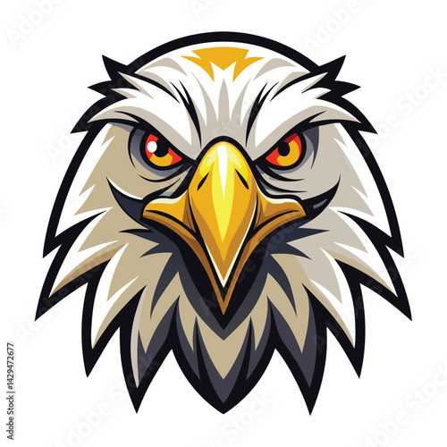 Powerful eagle head