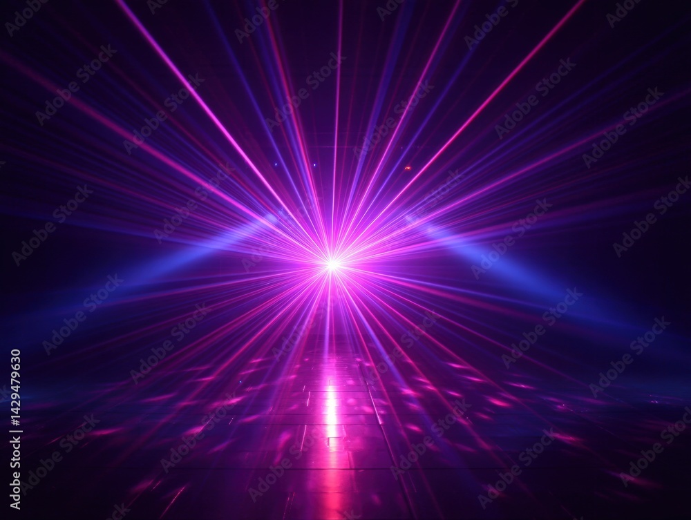 Vibrant Light Rays Illuminating a Dark Space with Colorful Hues Vibrant Light Rays Illuminating a Dark Space with Colorful Hues