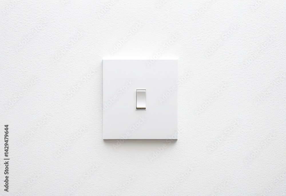 Macro of switch plate design blending into textured white wa Macro of switch plate design blending into textured white wa
