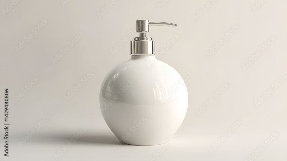 Obraz premium White ceramic soap dispenser. (10)