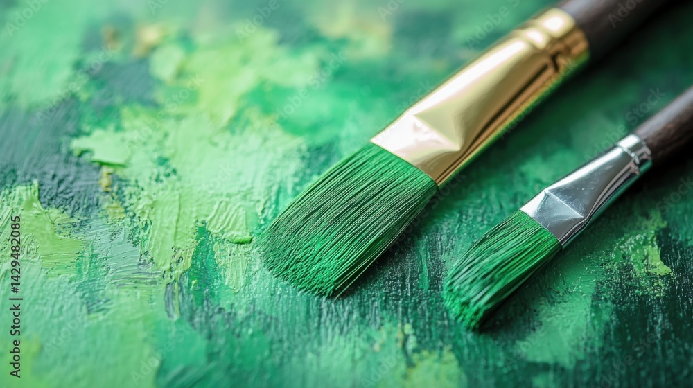 Watercolor greens set Watercolor greens set