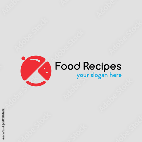 cooking food recipe logo design vector	