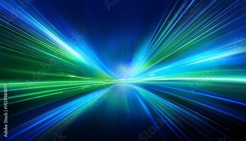 blue green light effect abstract background created with generative ai tecnology