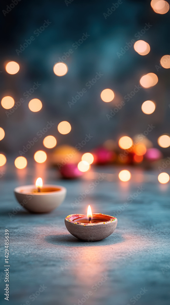 Warm ambient candlelight with bokeh background for tranquil decor Warm ambient candlelight with bokeh background for tranquil decor