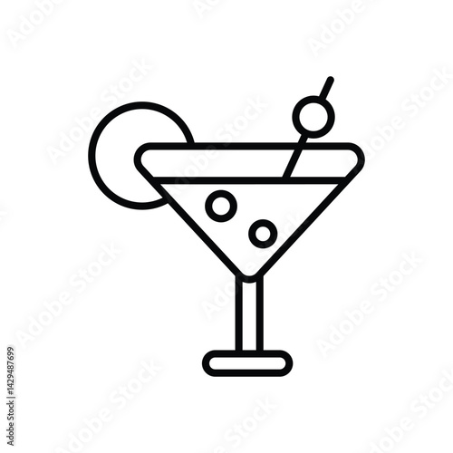 Coctail icon vector stock illustration