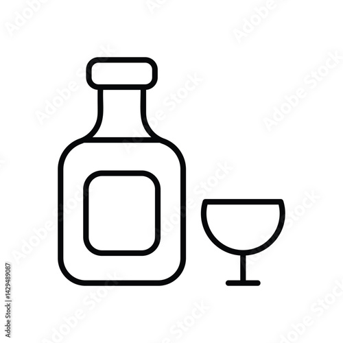 Bottled icon vector stock illustration