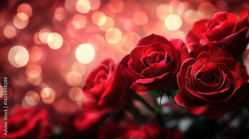bright red rose in high contrast lighting with rich background bokeh bright red rose in high contrast lighting with rich background bokeh