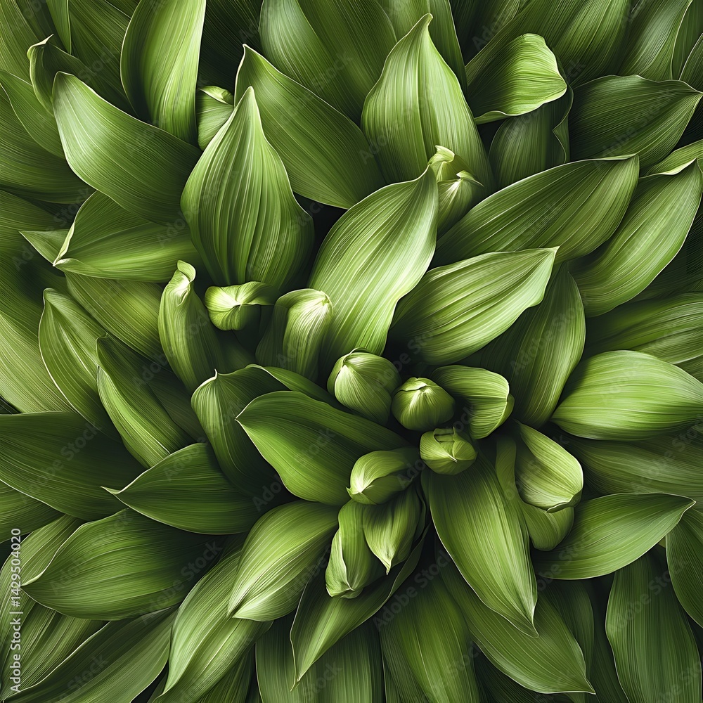 Fototapeta premium Vibrant Green Leaves Botanical Closeup Texture