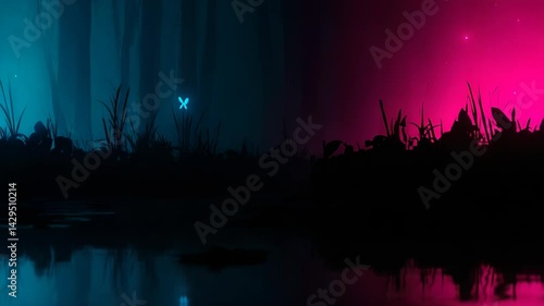 Wallpaper Mural Vibrant abstract background with dynamic color streaks for creative design Torontodigital.ca