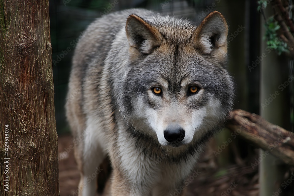 Dynamic dire wolf in nature-inspired illustration
Dynamic dire wolf in nature-inspired illustration