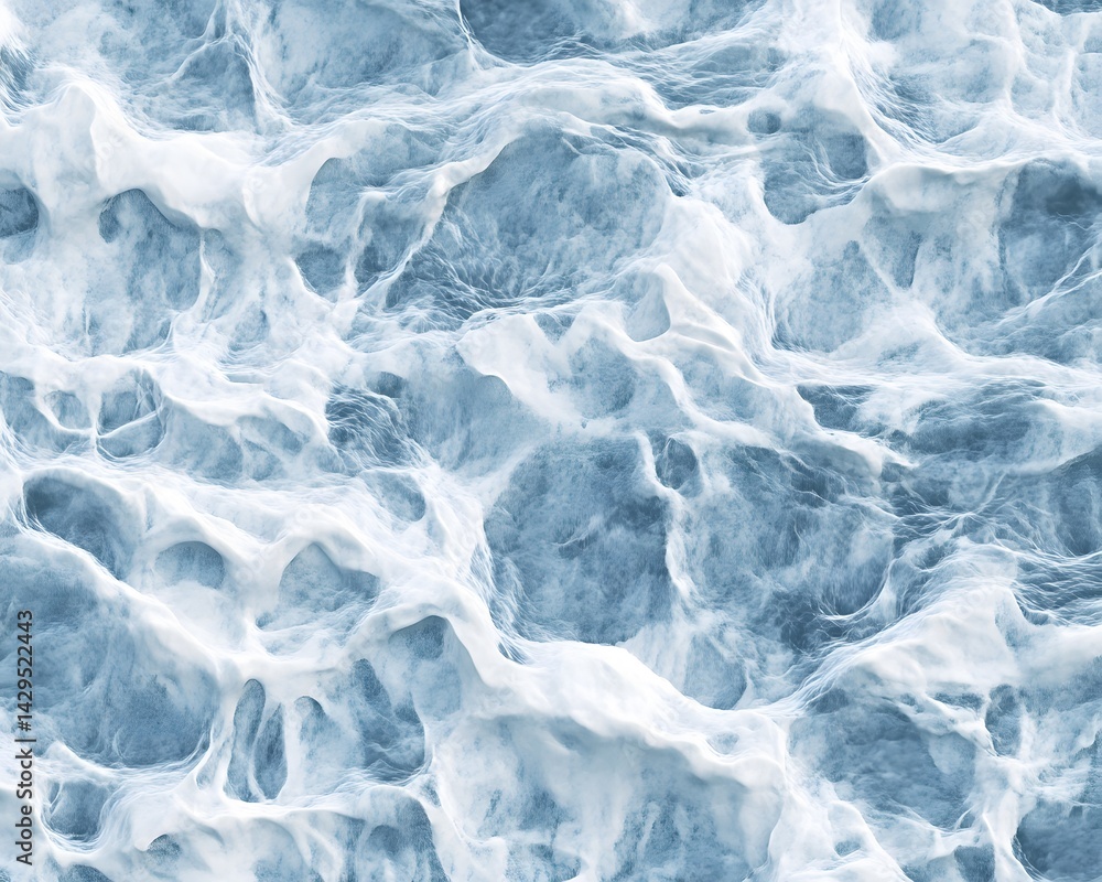 Obraz premium This image showcases a mesmerizing abstract view of flowing water, capturing its dynamic movement and soft blue hues. Perfect for projects focusing on nature and fluidity.