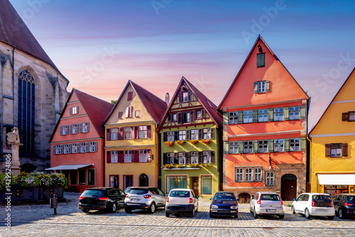 Obraz na płótnie Altstadt, Dinkelsbuehl, Deutschland w salonie
