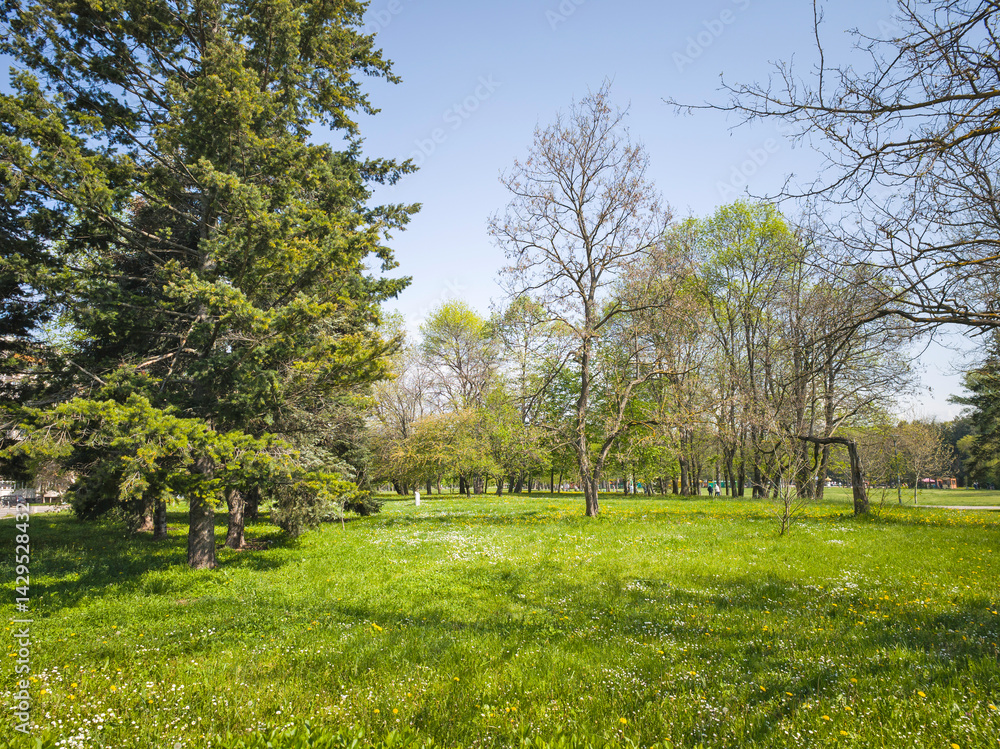 Panorama of South Park in city of Sofia, Bulgaria