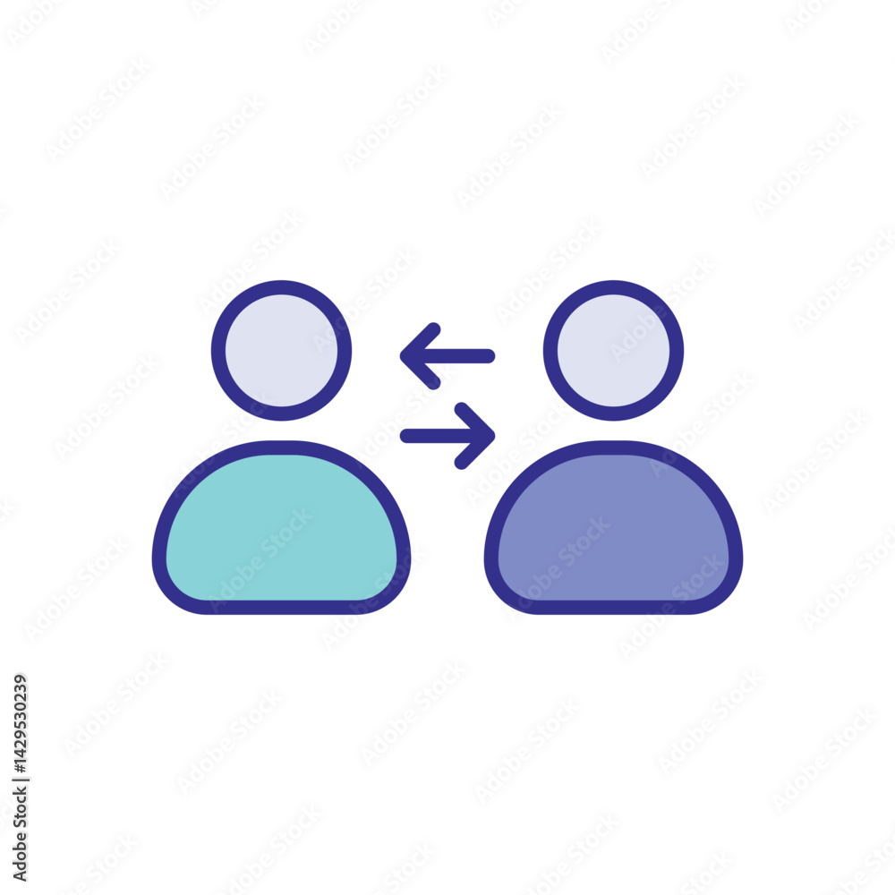 Employee Transfer icon vector stock illustration Employee Transfer icon vector stock illustration