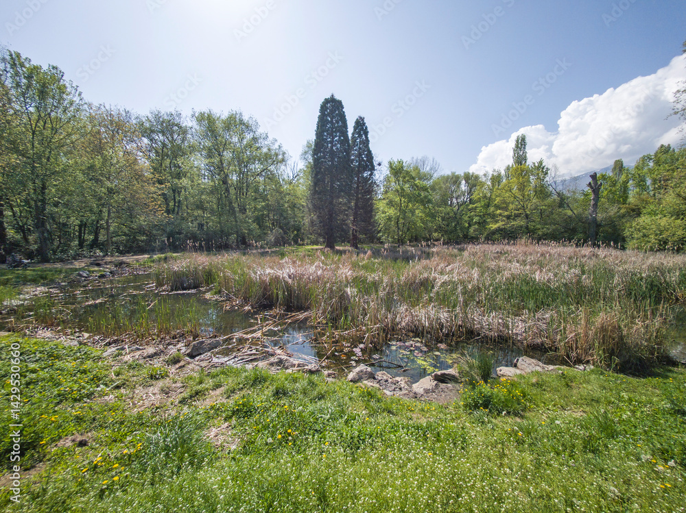 Panorama of South Park in city of Sofia, Bulgaria