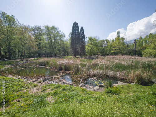 Obraz na płótnie Panorama of South Park in city of Sofia, Bulgaria w salonie