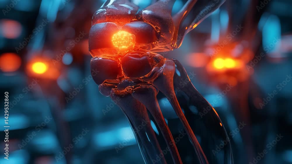 Exploring the structure and function of a human knee joint with glowing ...