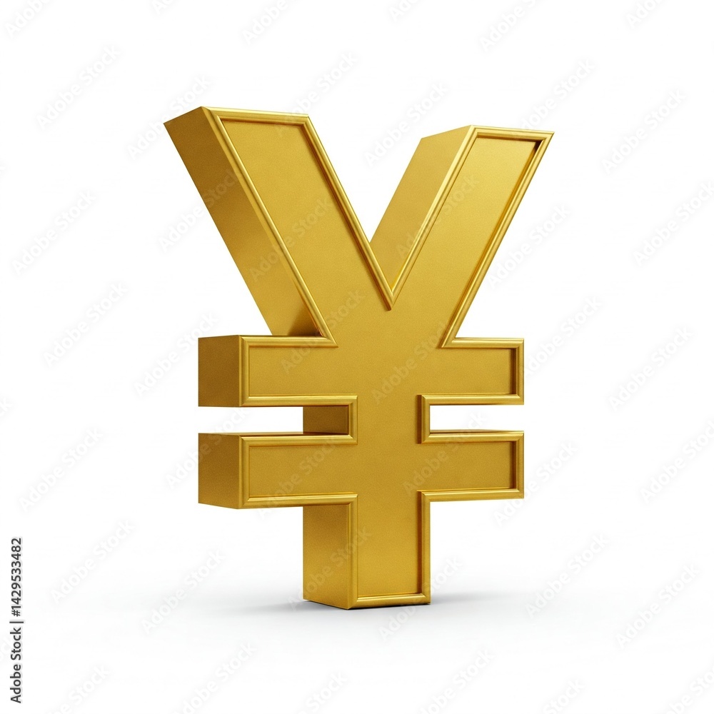 Obraz premium golden yen symbol