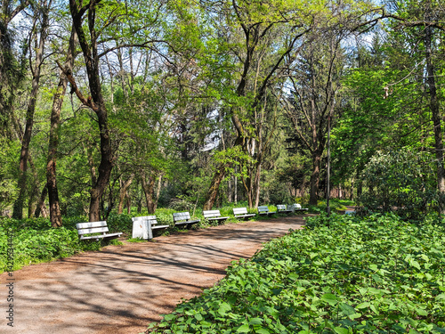 Obraz na płótnie Panorama of South Park in city of Sofia, Bulgaria w salonie