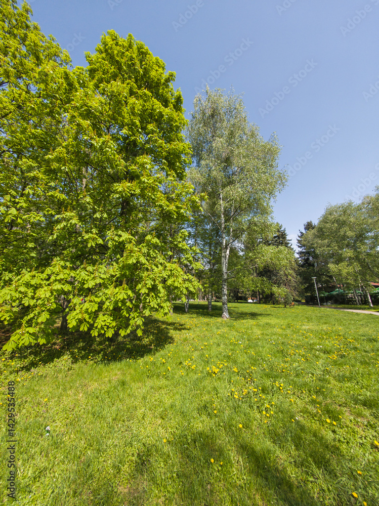 Panorama of South Park in city of Sofia, Bulgaria
