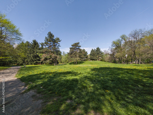 Obraz na płótnie Panorama of South Park in city of Sofia, Bulgaria w salonie