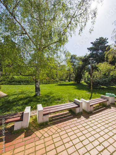 Panorama of South Park in city of Sofia, Bulgaria