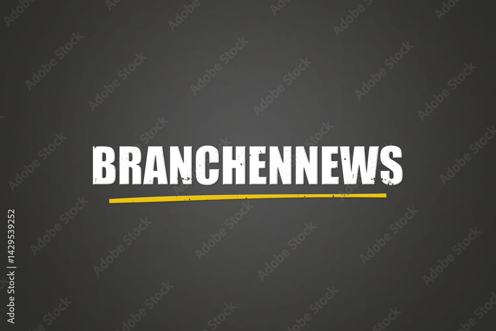 Obraz premium Branchennews (Industry news) - A blackboard with white text.