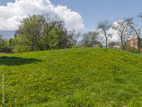 Obraz na płótnie Panorama of South Park in city of Sofia, Bulgaria w salonie