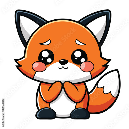 Cute cartoon fox
