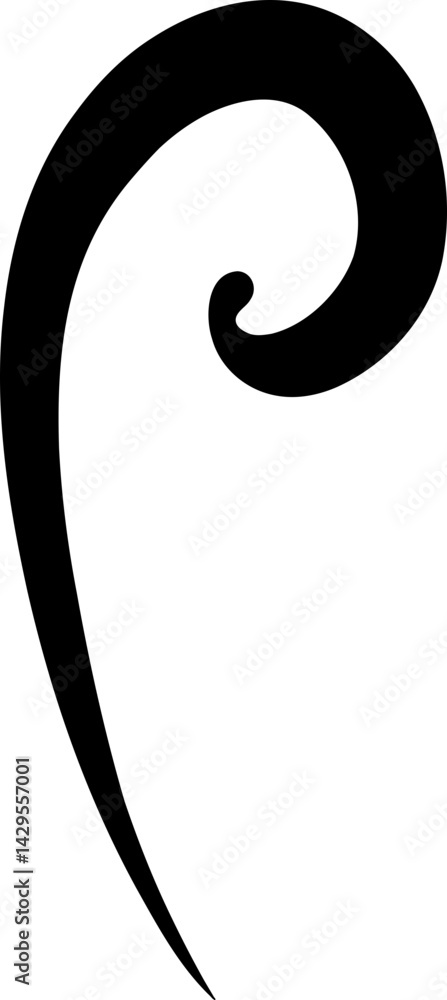 Flowing Ribbon Decorative Swirl Element Flowing Ribbon Decorative Swirl Element