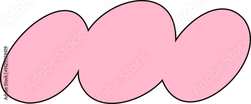 Wavy abstract hand drawn cloud shape for decoration